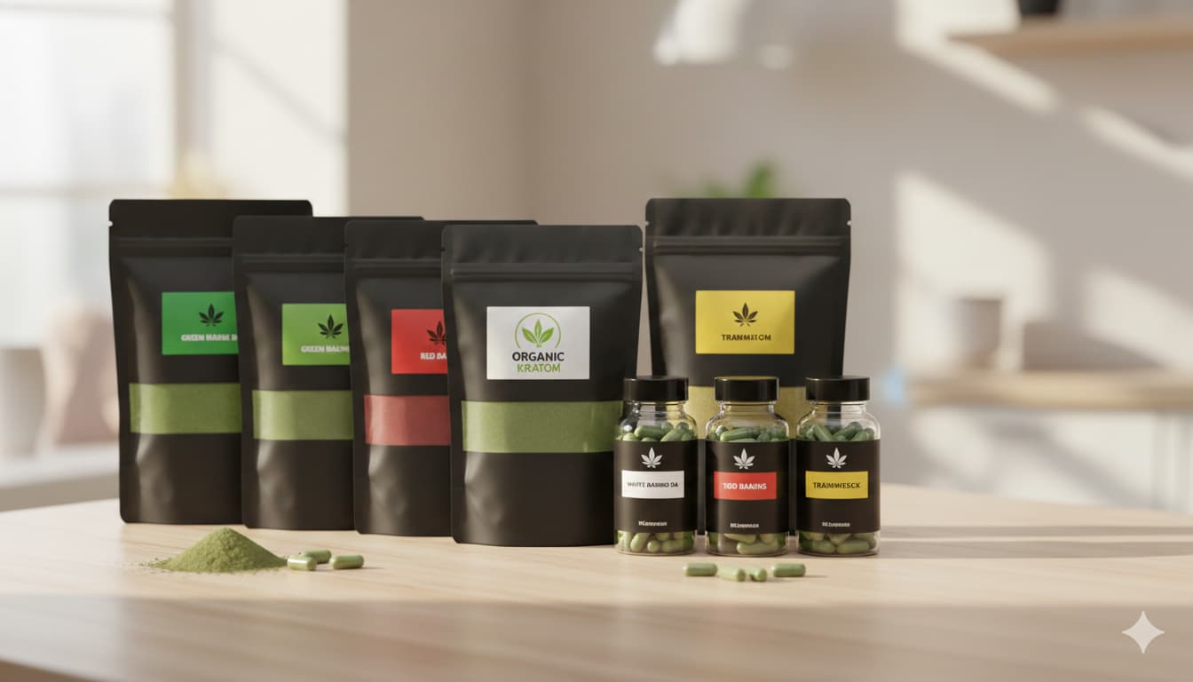 Earth Kratom product packaging showing organic labeling but without visible AKA certification or lab testing information